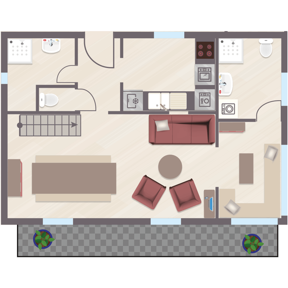 Chalet Châtel - Chalet chez l'Tonton - Plan rez-de-chaussée