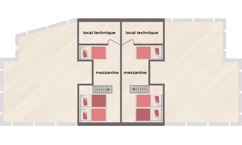 Chalet Châtel - Le Grand Chalet - Plan Mezzanine