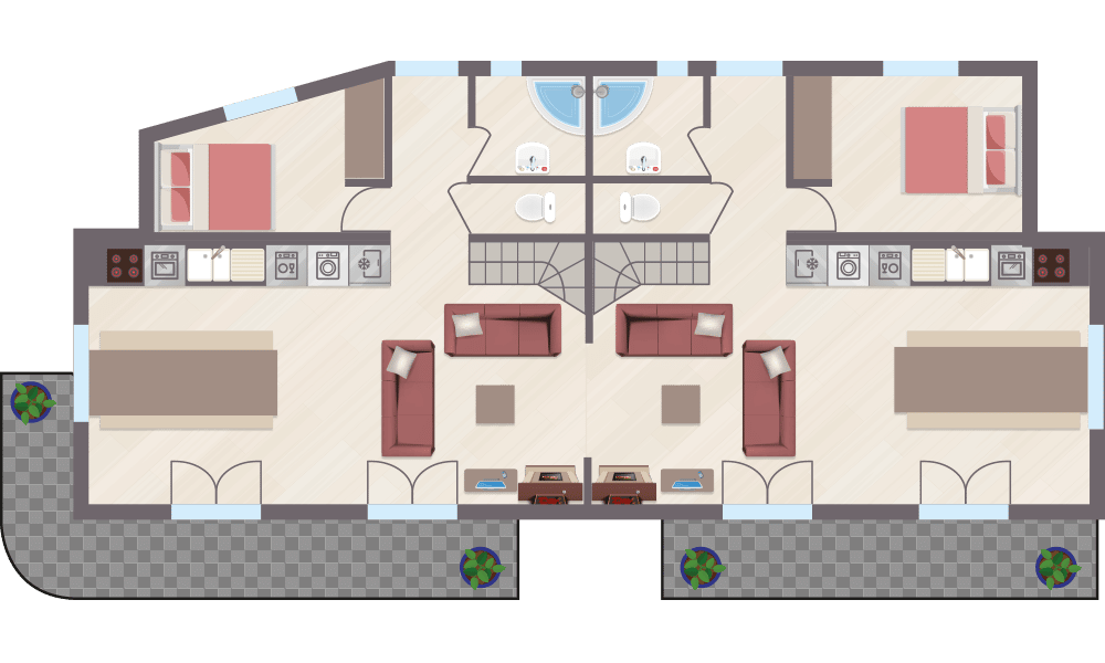Chalet Châtel - Le Grand Chalet - Plan rez-de-chaussée