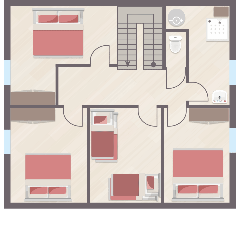 Chalet Châtel - Chalet Les Louveteaux - Plan étage