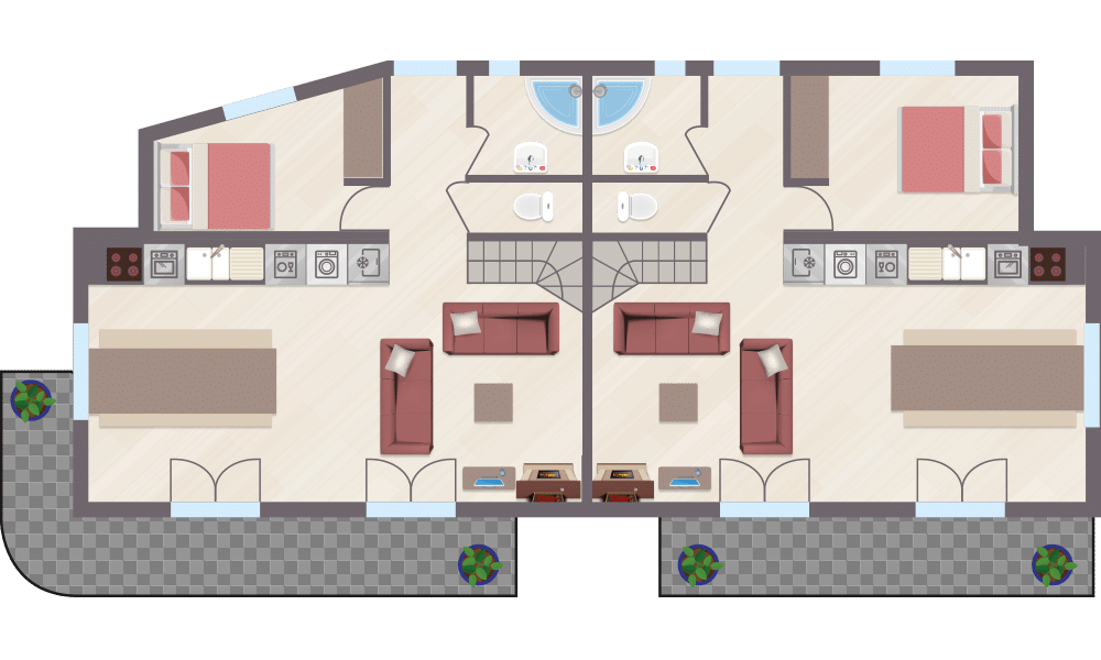 Chalet Châtel - Le Grand Chalet - Plan rez-de-chaussée